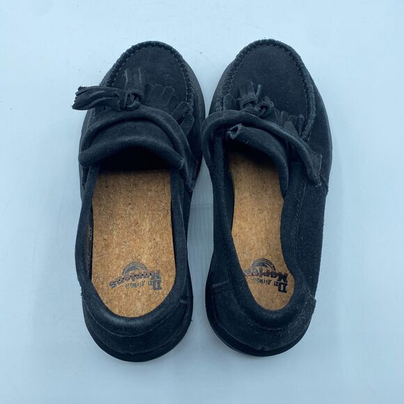 Dr Martens Adrian Mono Loafers Suede Black Adult EU 37 USM 5 Tassels Boho NWOB main image 7